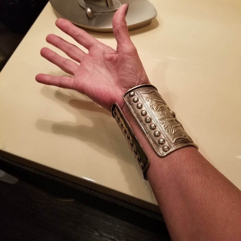 70's Vintage Sterling Phoenix Rising Cuffs - Picture 8 of 8